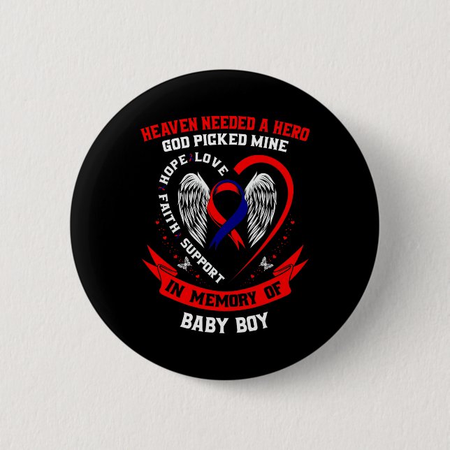 Chd Heart Disease Awareness In Memory Of Son By  Button (Front)