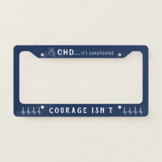CHD Heart Sketch EKG License Plate Frame
