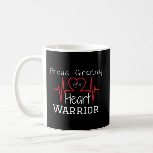 Chd Heart Warrior Granny Shirt Congenital Heart De Coffee Mug