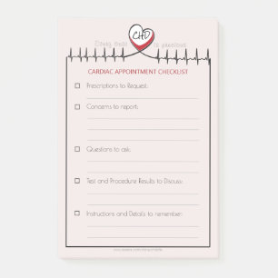 CHD Heartbeat Appointment Post-It Notes