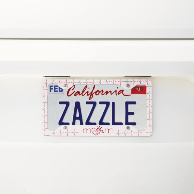 CHD Mom License Plate Frame (On Car)