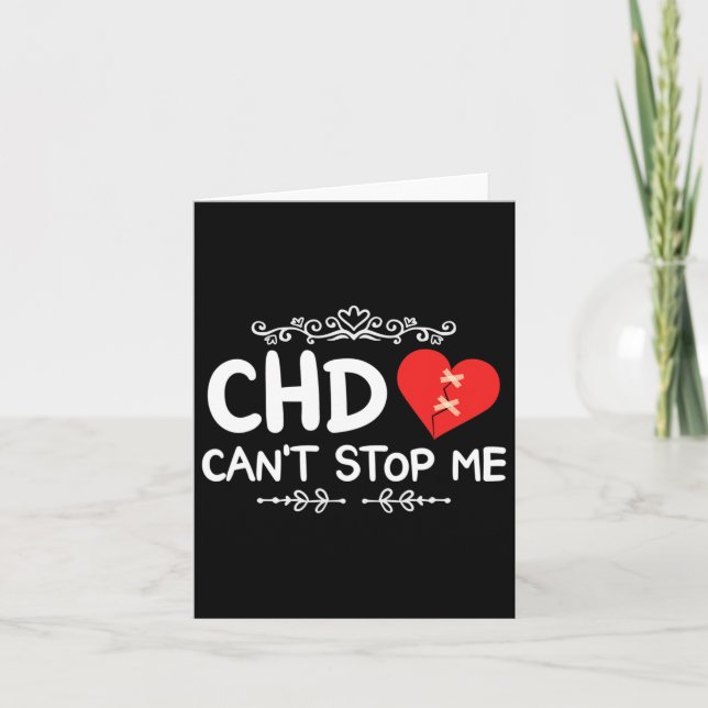 Chd Warrior Congenital Heart Disease Awareness  Card (Front)