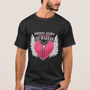 Chd Warrior Proud Aunt Zipper He With Angel Wings T-Shirt