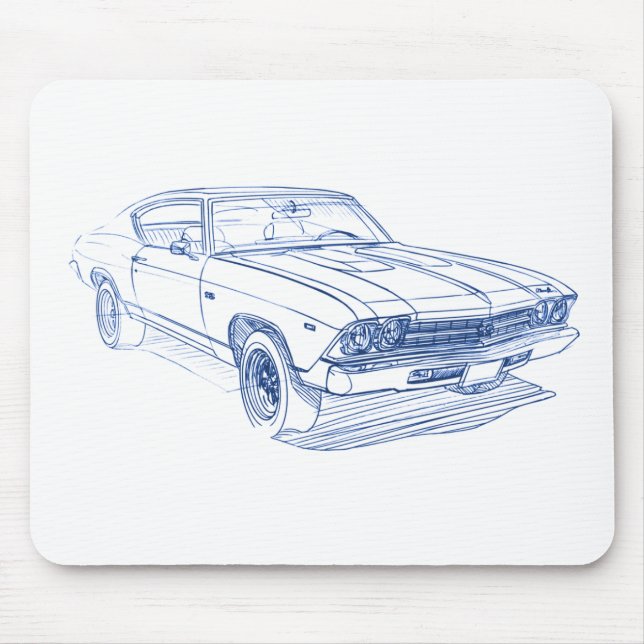 Che Chevelle 1969 SS Mouse Pad (Front)