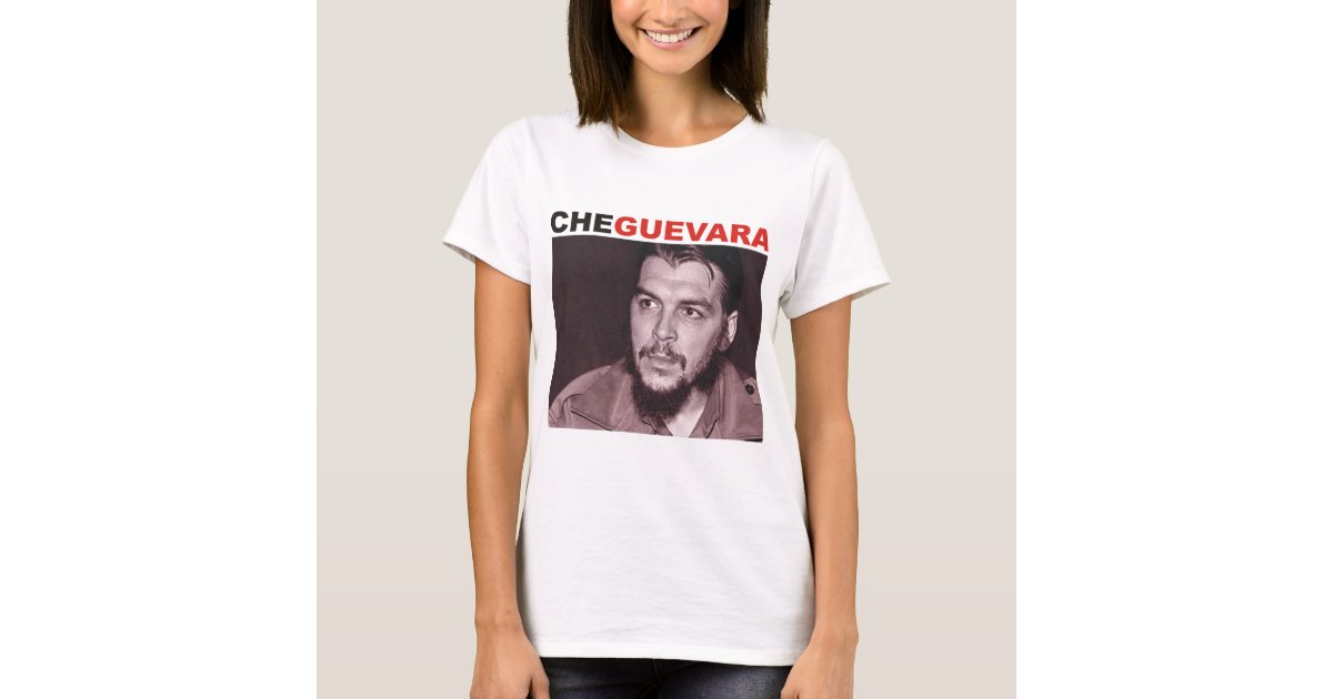 Che Guevara T Shirt Blue And Red Portrait Cuban Revolution Official Mens  White