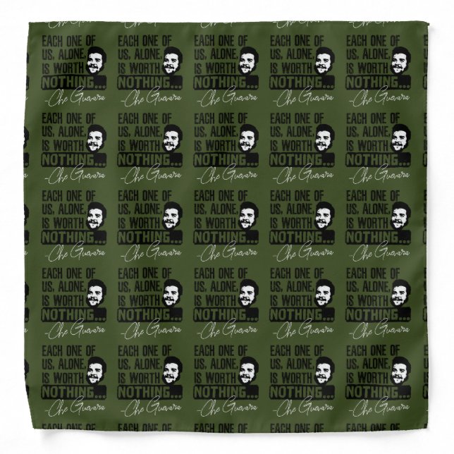 Che Guevara Quote - Each Alone Worth Nothing Bandana (Front)
