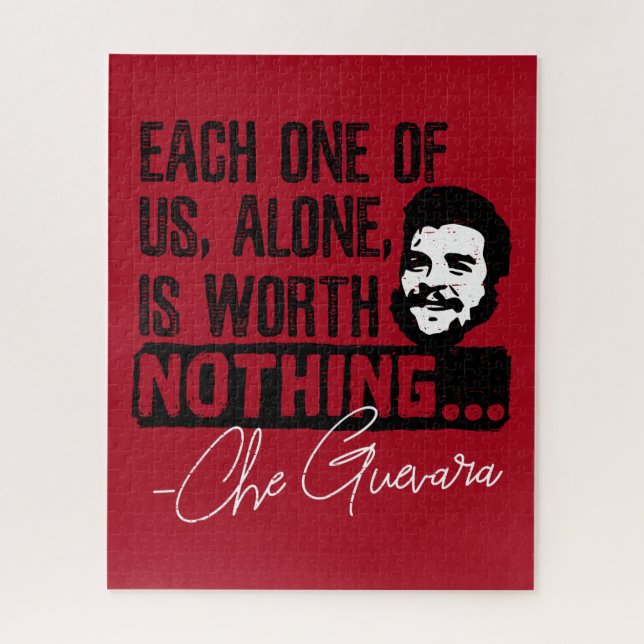Che Guevara Quote - Each Alone Worth Nothing Jigsaw Puzzle (Vertical)