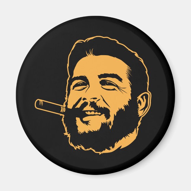 Che Guevara with Cigar Portrait Magnet (Front)