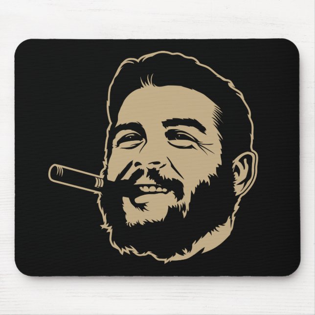Che Guevara with Cigar Portrait Mousepad (Front)