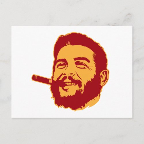 Che Guevara with Cigar Portrait Postcard