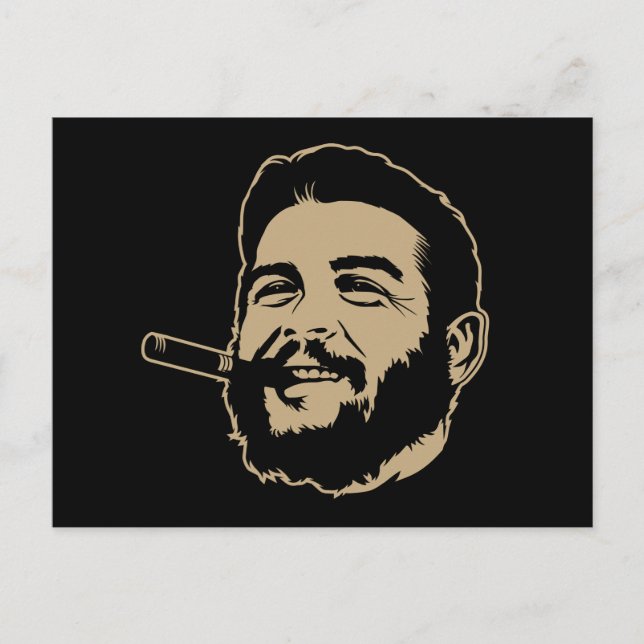 Che Guevara with Cigar Portrait Postcard (Front)