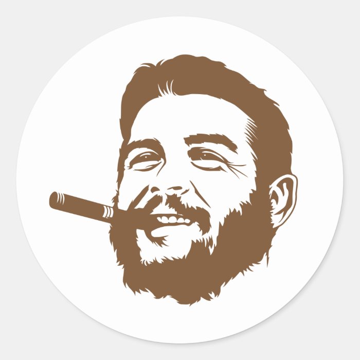 Che Guevara with Cigar Portrait Sticker