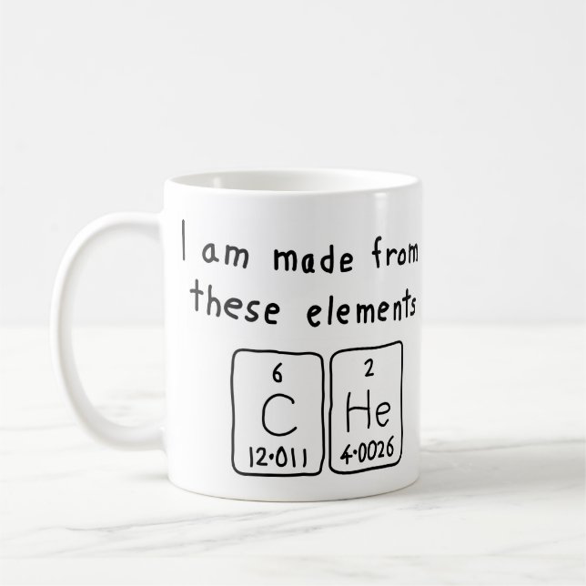 Che periodic table name mug (Left)