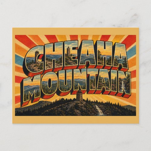 Cheaha Mountain Alabama Appalachian Forest Vintage Postcard