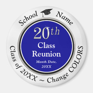 Cheap, 20 year Class Reunion Ideas, 20th Reunion Magnet