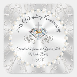 Cheap 25th Anniversary Stickers for Party Favors