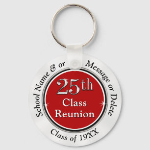 Cheap 25th Class Reunion Party Favors Personalized Keychain
