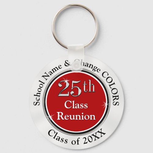 Cheap 25th Class Reunion Party Favors Personalized Keychain