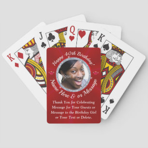 Cheap 40th Birthday Gifts or 40th Birthday Favors, Poker Cards