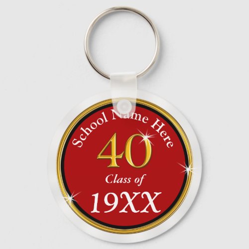 Cheap 40th High School Reunion Ideas Class Reunion Keychain