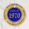 Cheap 50th Class Reunion Favor Tags, Blue and Gold