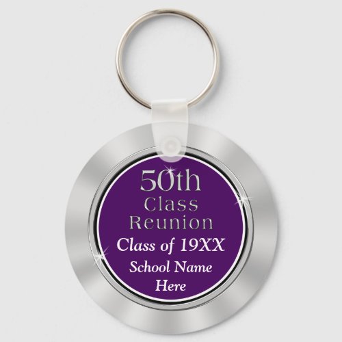 Cheap 50th Class Reunion Gift Your Text and Color Keychain