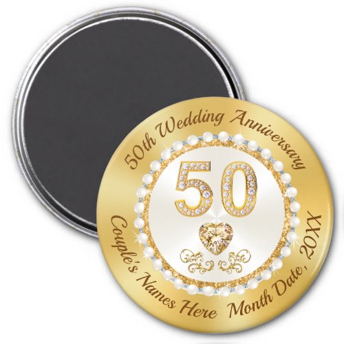 Cheap 50th Wedding Anniversary Favors Souvenirs Magnet