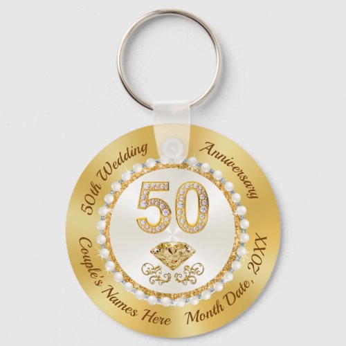 Cheap 50th Wedding Anniversary Party Favors Keychain