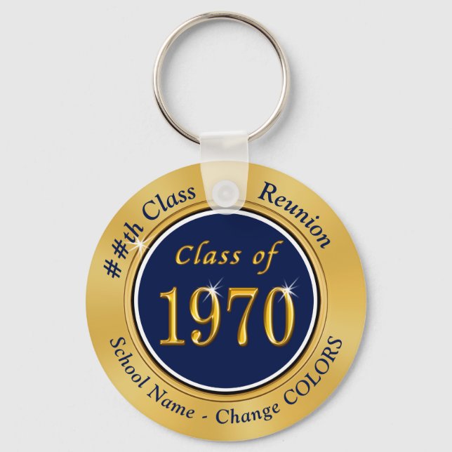 Cheap, 55th Class Reunion Ideas, Class of 197O, Keychain (Front)