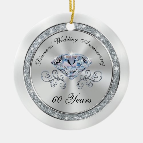 Cheap 60th Anniversary Ornament BULK or Buy ONE