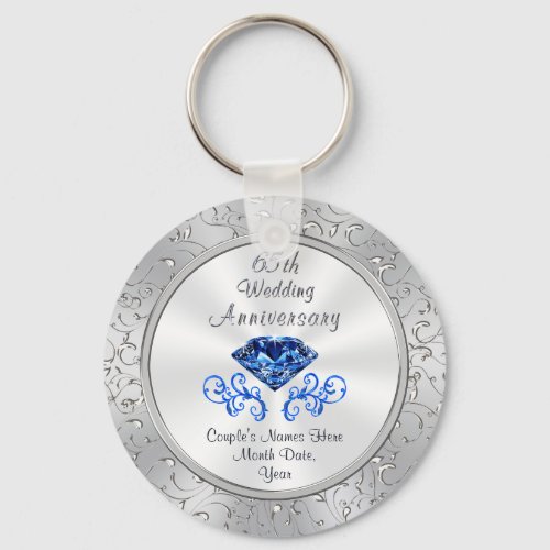 Cheap 65th Wedding Anniversary Party Favors Keychain