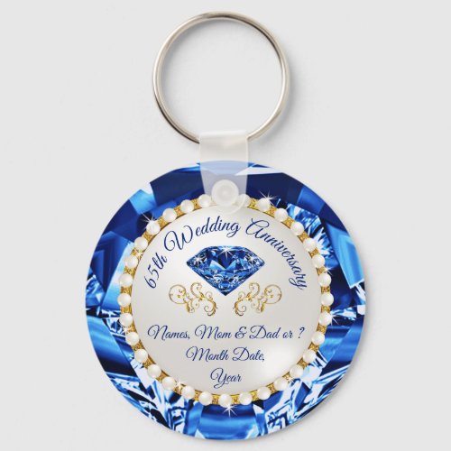 Cheap 65th Wedding Anniversary Party Favors  Keychain