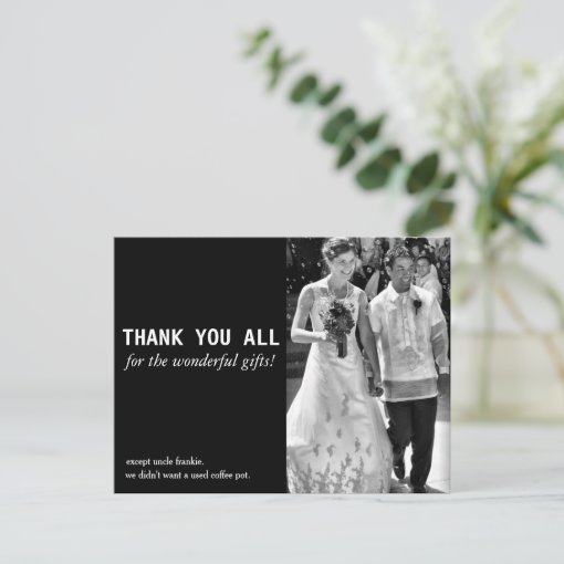 Cheap and Funny Wedding Thank You Card Zazzle
