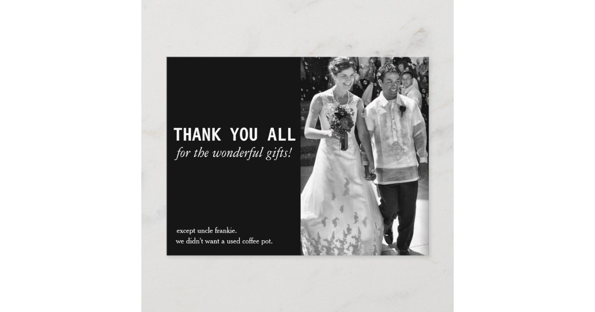 funny wedding thank you cards