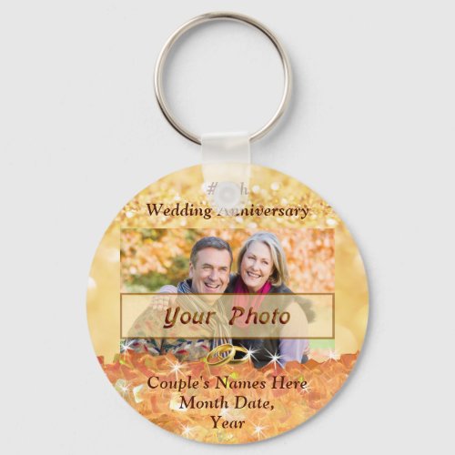 Cheap Anniversary Party Favors Your PHOTO and TEXT Keychain