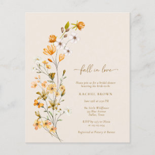 Cheap Autumn Wildflower Fall In love Bridal Shower