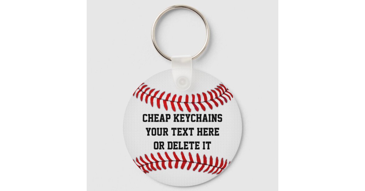 Cheap Baseball Keychains BULK PERSONALIZED, Delete | Zazzle