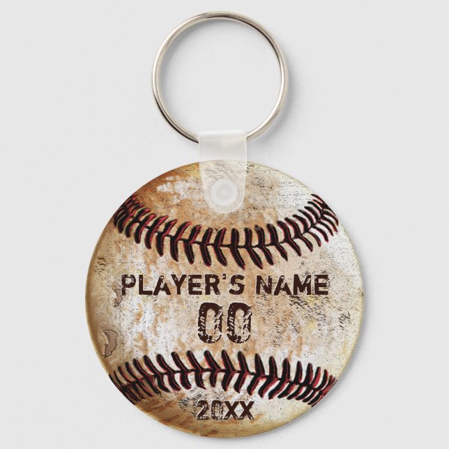 Cheap Baseball Keychains with Your Text, and Logo (Front)