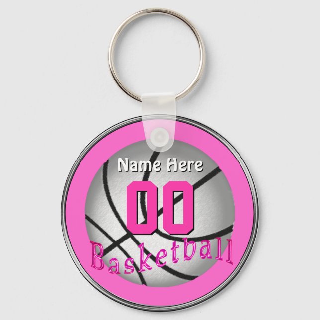 Cheap Basketball Gifts for Girls Team Keychain (Front)