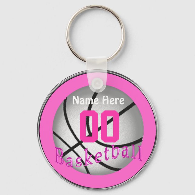 Cheap Basketball Gifts for Girls Team Keychain (Front)