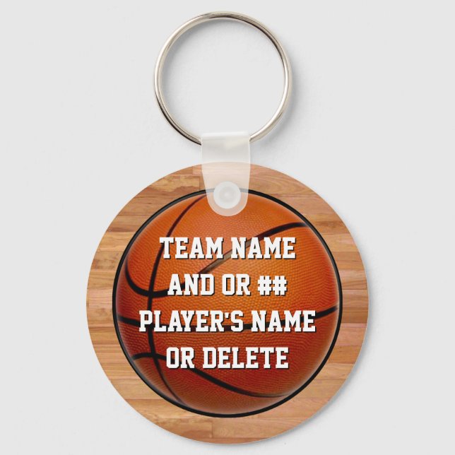 Cheap Basketball Gifts for Kids, Personalized Keychain (Front)