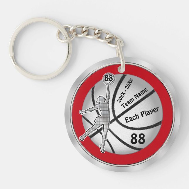 Cheap Basketball Gifts, Number, Years, Names Keychain (Front)
