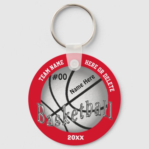 Cheap Basketball Keychains 4 Text Boxes YOUR TEXT Keychain