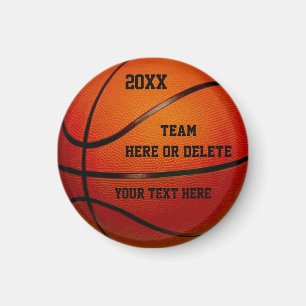 Cheap Basketball Party Favors PERSONALIZED Magnet