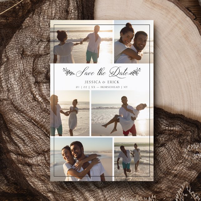 Cheap Black Branches Chic Collage 6 Photos Wedding (Creator Uploaded)