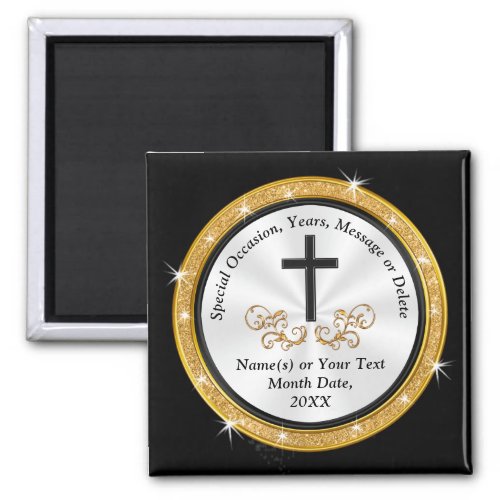 Cheap Black White Gold Church Party Favors Magnet