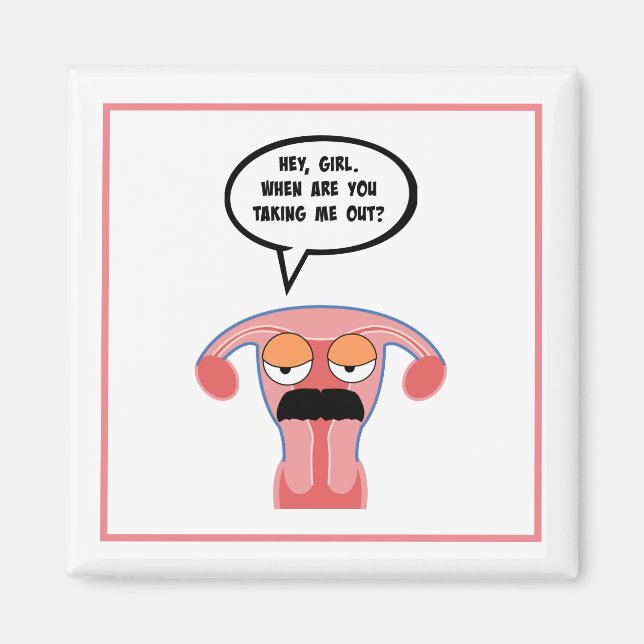 Cheap Boyfriend Uterus Magnet (Front)