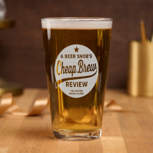 Cheap Brew Review Pint Glass
