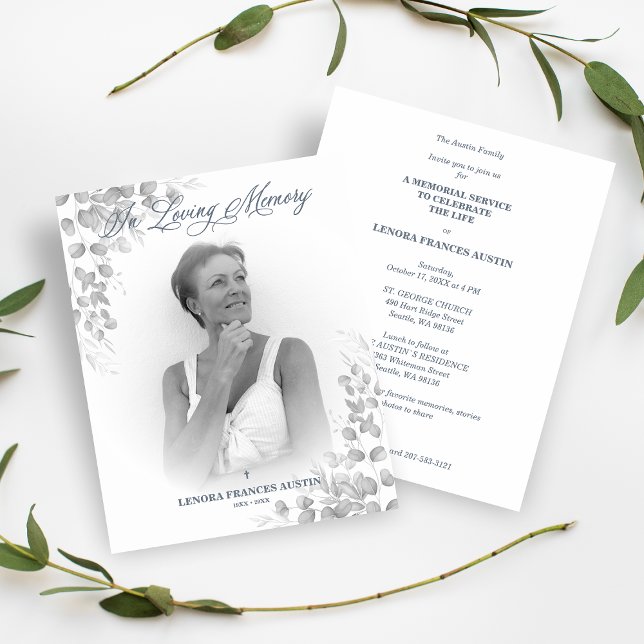 Cheap BW Photo Remembrance Service Dear Ones (Creator Uploaded)