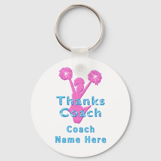 Cheap Cheer Gifts for Coaches Keychain (Front)